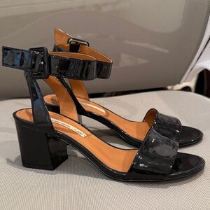 & Other Stories Black Patent Leather Sandals